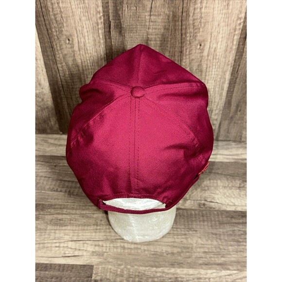 Vtg Longs Drugs Store Pharmacy Adjustable Trucker Hat Burgundy Zip Back Rope HTF - Picture 5 of 15